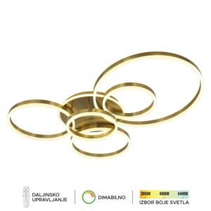 LED plafonska lampa FK2005-66C BK