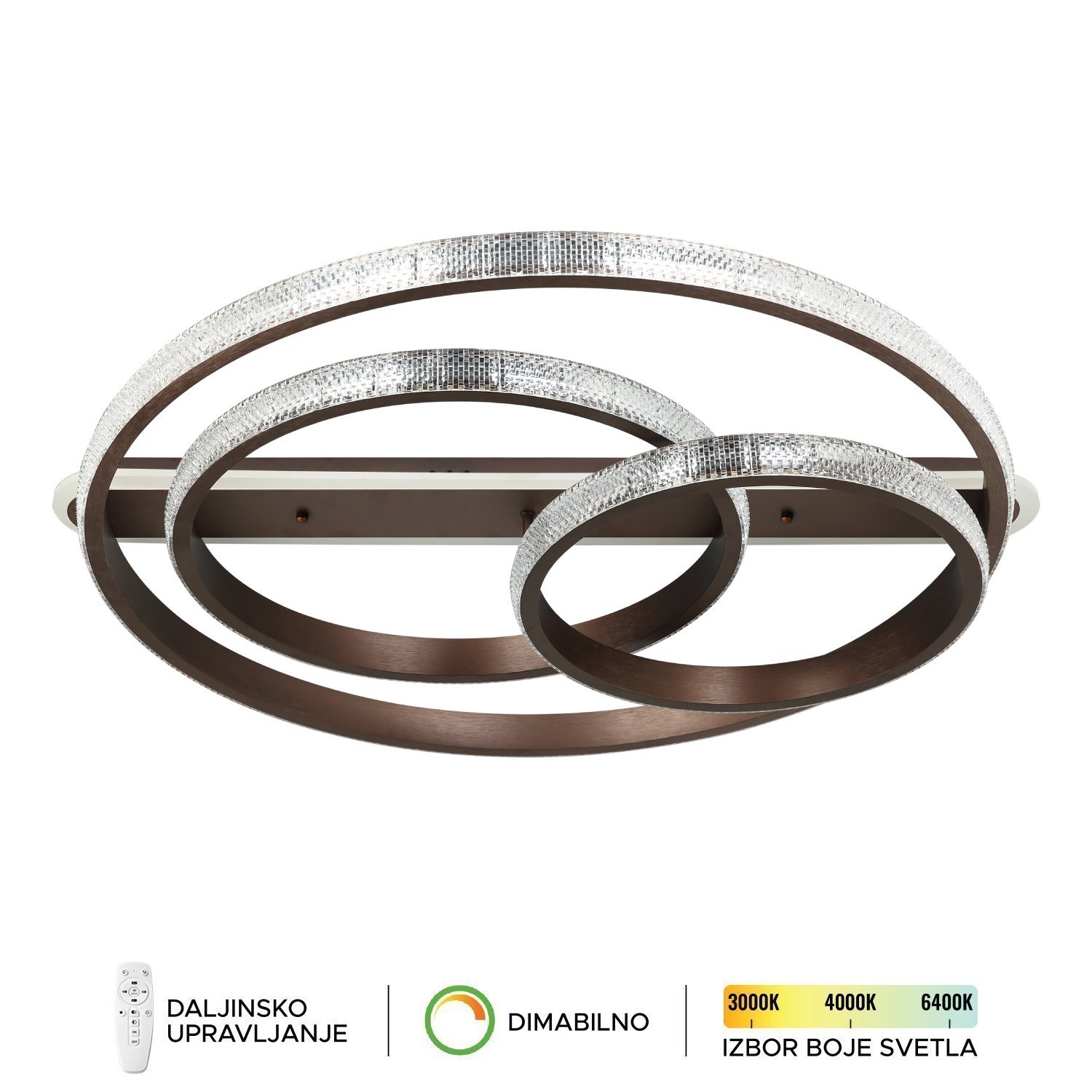 LED plafonska lampa F2047-82P BK