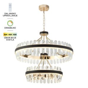 LED visilica KP4003-135V BK+GD