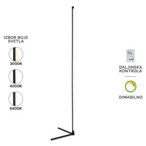 LED podna lampa F2078-12F BK