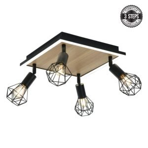 LED plafonska lampa FE405-4 BK+WD