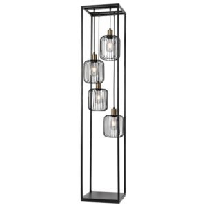 Podna lampa F7044-4F BK+SG