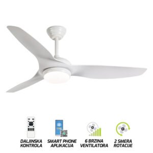 Plafonski ventilator sa svetiljkom FV3101-132 WH