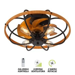 Plafonska lampa sa ventilatorom FV7004-49 BK+WD