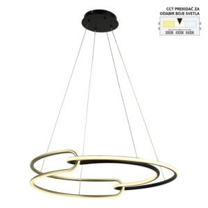 LED viseća lampa F2110-36V BK+GD CCT