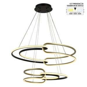 LED viseća lampa F2110-45V BK+GD CCT