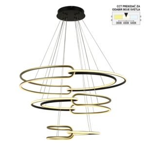 LED viseća lampa F2110-65V BK+GD CCT